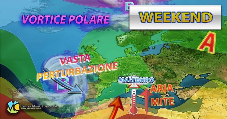 Meteo – Weekend variabile con insidia maltempo in Italia con clima tutt’altro che freddo: i dettagli