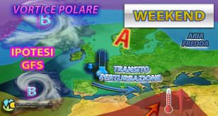 Meteo - Italia ancora ostaggio del flusso perturbato nel Weekend, con piogge, possibili temporali e neve sulle Alpi