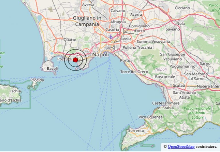 Terremoto oggi in Campania, venerdì 14 marzo 2025: scossa avvertita ai Campi Flegrei