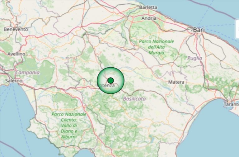 Terremoto oggi in Basilicata, 18 marzo, scossa M 4.2 in provincia di Potenza – Dati INGV