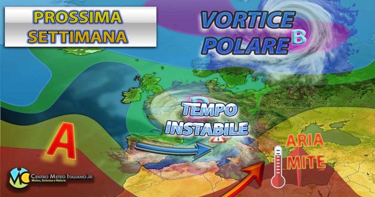 Meteo – Ultima settimana di marzo dinamica con possibili diverse fasi di maltempo e clima a tratti fresco