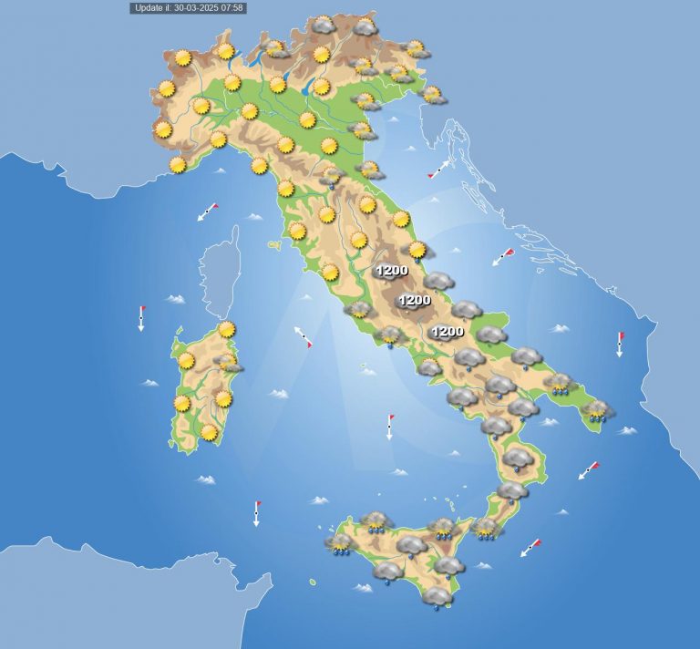 Meteo domani 31 marzo: goccia fredda che si avvicina al Mediterraneo con tempo in peggioramento e calo termico Meteo domani 31 marzo: goccia fredda che si avvicina al Mediterraneo con tempo in peggioramento e calo termico