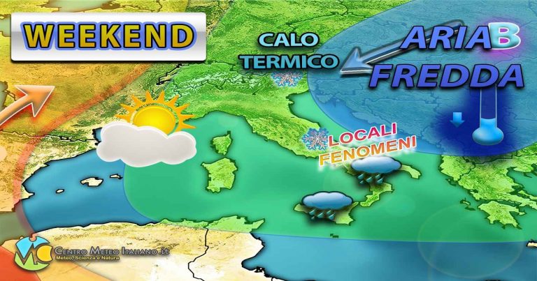 Meteo – Fronte freddo artico in transito nella seconda parte del Weekend, con maltempo invernale: i dettagli Meteo – Fronte freddo artico in transito nella seconda parte del Weekend, con maltempo invernale: i dettagli