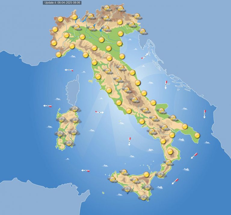 Meteo domani 7 aprile: tempo in miglioramento ma con temperature in calo in Italia Meteo domani 7 aprile: tempo in miglioramento ma con temperature in calo in Italia