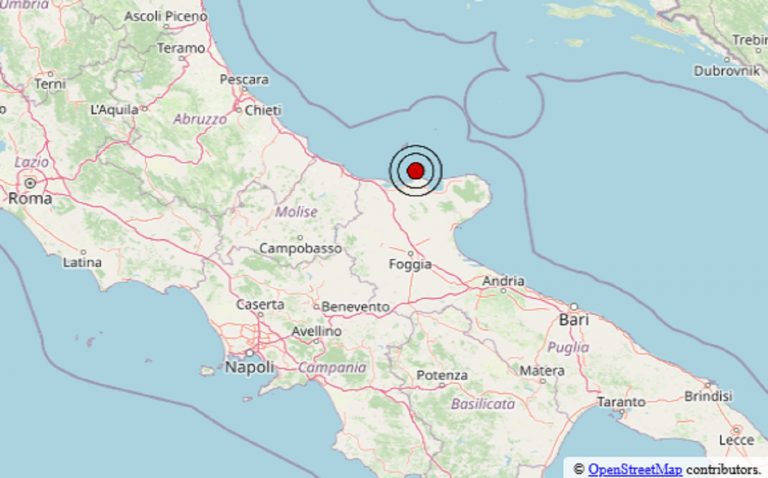Scossa di terremoto registrata oggi in Puglia, 8 aprile 2025: epicentro in provincia di Foggia