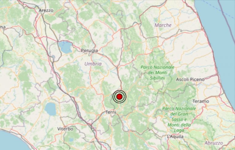 Terremoto oggi in Umbria, 13 aprile, scossa magnitudo 2.5 in provincia di Perugia – Dati Ingv Terremoto oggi in Umbria, 13 aprile, scossa magnitudo 2.5 in provincia di Perugia – Dati Ingv
