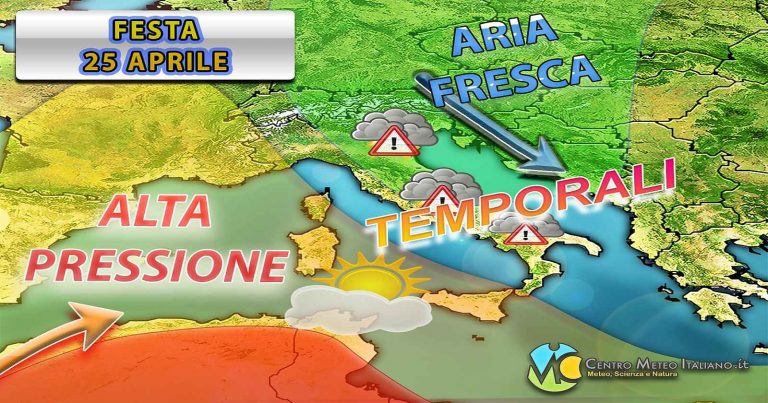 Meteo – Festa della Liberazione compromessa dal maltempo, ma non ovunque: i dettagli Meteo – Festa della Liberazione compromessa dal maltempo, ma non ovunque: i dettagli