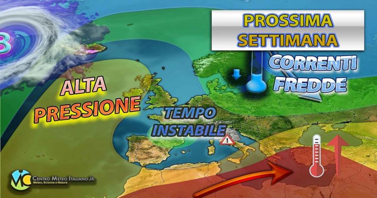Meteo – Serie di perturbazioni in arrivo ad inizio settimana prossima, con frequente maltempo: i dettagli Meteo – Serie di perturbazioni in arrivo ad inizio settimana prossima, con frequente maltempo: i dettagli