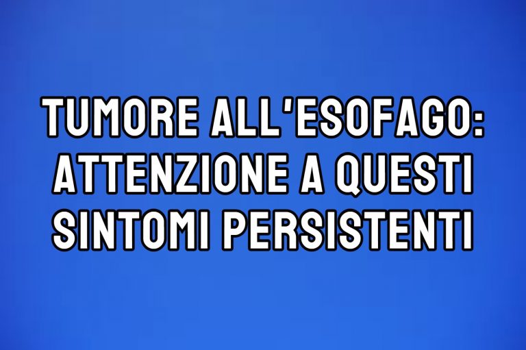 Tumore all’esofago, l’esperto avverte: “Se avete questi sintomi persistenti rivolgetevi al medico…” Tumore all’esofago, l’esperto avverte: “Se avete questi sintomi persistenti rivolgetevi al medico…”