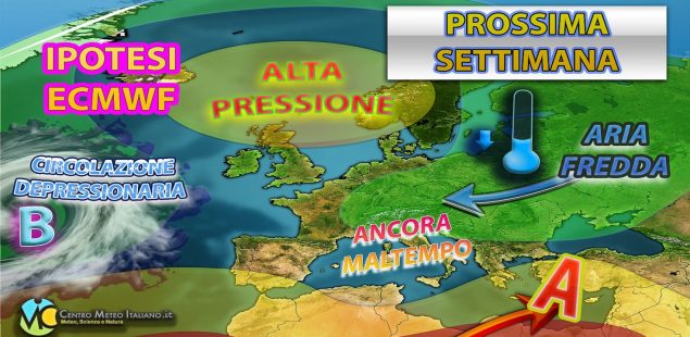 Meteo - Italia lambita da una saccatura depressionaria la prossima settimana, occhio a insidia maltempo