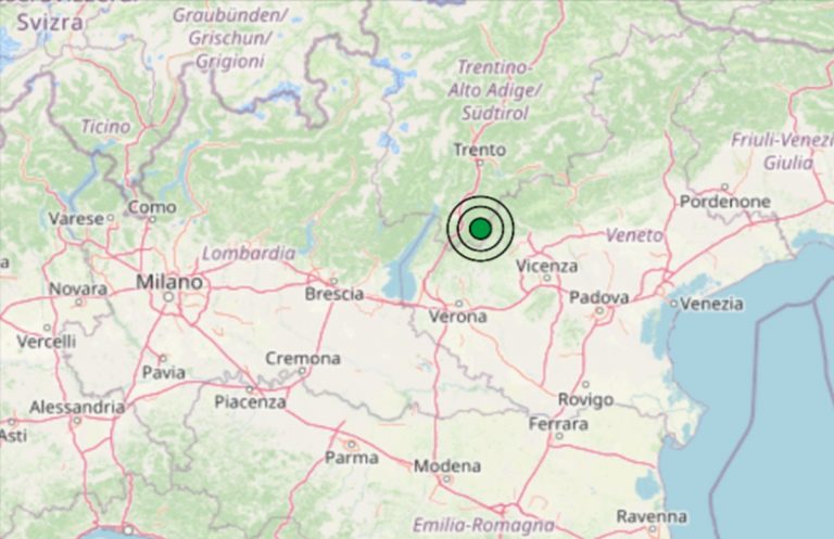 Terremoto oggi in Trentino, 7 maggio, scossa magnitudo 2.6 in provincia di Trento – Dati Ingv Terremoto oggi in Trentino, 7 maggio, scossa magnitudo 2.6 in provincia di Trento – Dati Ingv