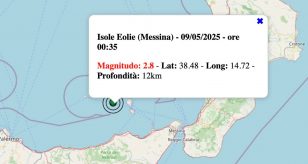 terremoto oggi venerdì 9 maggio 2025 isole eolie