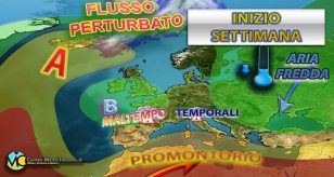 Meteo - Attacco duplice all'Anticiclone e Primavera ancora in crisi in Italia per l'inizio della prossima settimana
