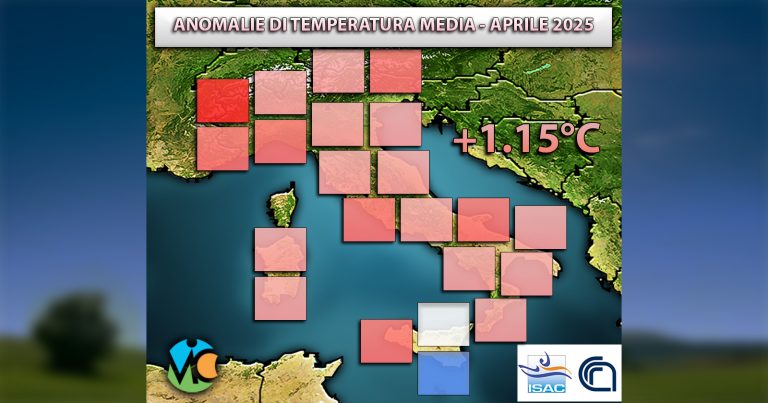 Meteo – Aprile 2025 caldo e piovoso in Italia: ecco il bilancio ufficiale del CNR Meteo – Aprile 2025 caldo e piovoso in Italia: ecco il bilancio ufficiale del CNR