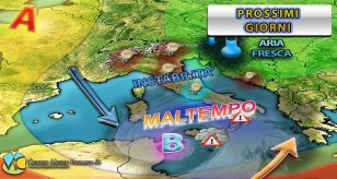 Meteo - Forte perturbazione in arrivo nei prossimi giorni, con temporali e rischio nubifragi: i dettagli