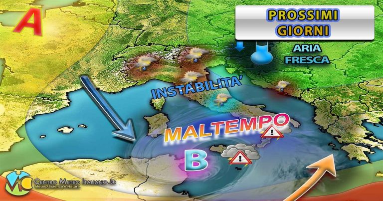 Meteo – Forte perturbazione in arrivo nei prossimi giorni, con temporali e rischio nubifragi: i dettagli Meteo – Forte perturbazione in arrivo nei prossimi giorni, con temporali e rischio nubifragi: i dettagli