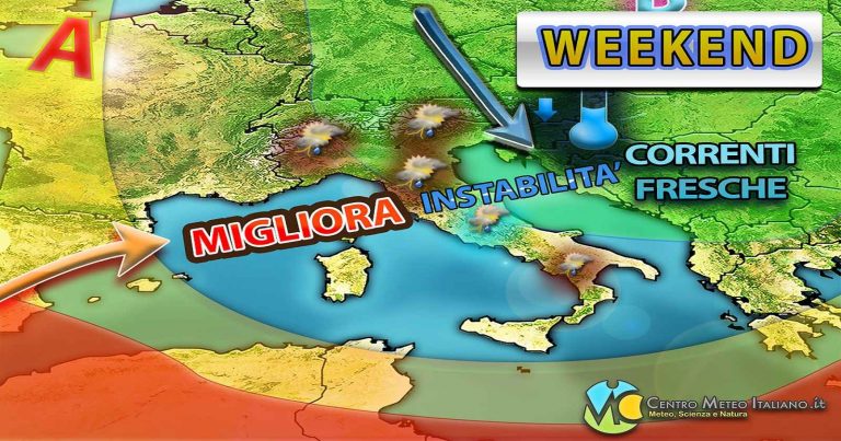 Meteo – Weekend tendenzialmente più stabile, ma con insidia maltempo sempre presente: i dettagli Meteo – Weekend tendenzialmente più stabile, ma con insidia maltempo sempre presente: i dettagli