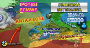 Meteo - Breve pausa dal maltempo in vista in Italia, poi nuovo maltempo con il transito di un cavo perturbato