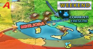 Meteo - Weekend tendenzialmente più stabile, ma con insidia maltempo sempre presente: i dettagli