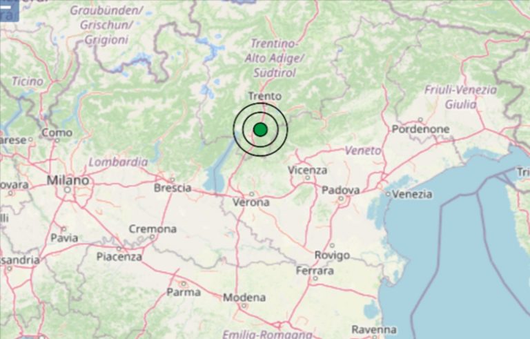 Terremoto oggi in Trentino Alto Adige, 21 maggio, scossa m 3.0 in provincia di Trento: Dati INGV Terremoto oggi in Trentino Alto Adige, 21 maggio, scossa m 3.0 in provincia di Trento: Dati INGV