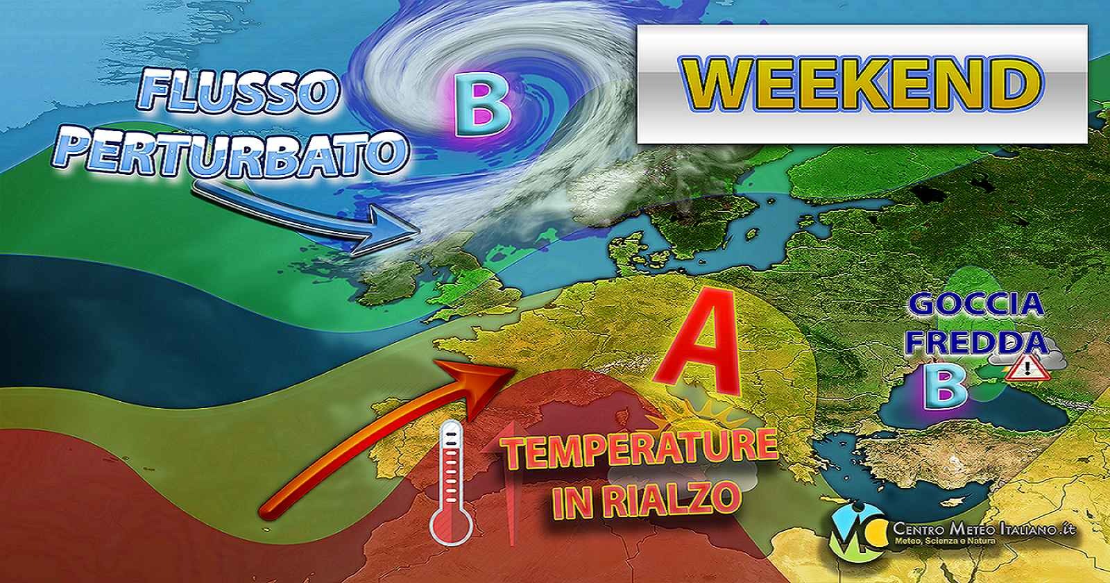 Aumento termico nel weekend