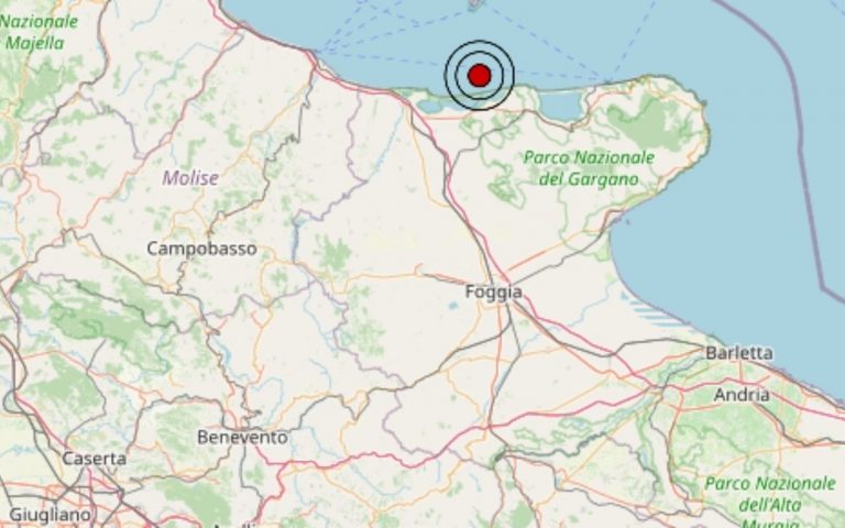 Scossa di terremoto registrata oggi in Puglia, epicentro in provincia di Foggia | I dati INGV Scossa di terremoto registrata oggi in Puglia, epicentro in provincia di Foggia | I dati INGV
