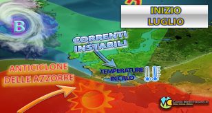 Meteo - Giugno prosegue con Anticiclone invadente nel Mediterraneo, poi possibile maltempo per inizio Luglio: la tendenza