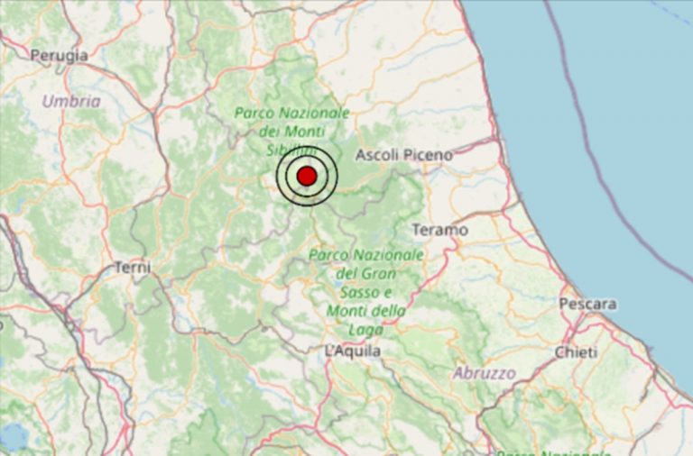 Terremoto oggi nelle Marche, 23 giugno, scossa di M 2.7 in provincia di Ascoli Piceno – Dati INGV Terremoto oggi nelle Marche, 23 giugno, scossa di M 2.7 in provincia di Ascoli Piceno – Dati INGV