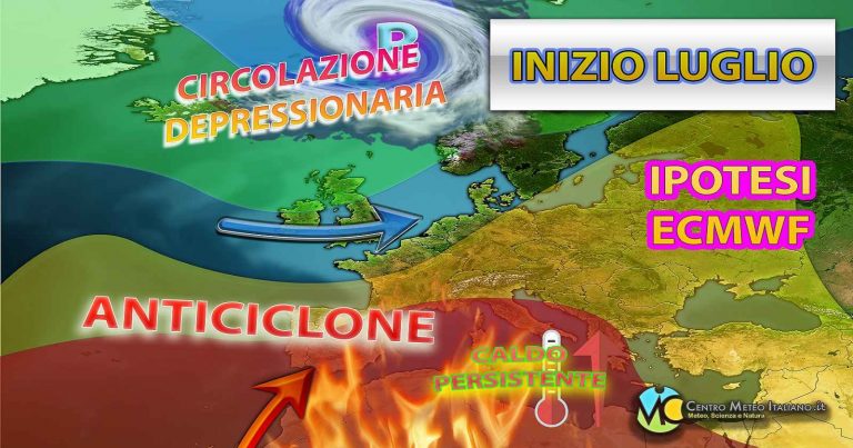 Meteo – Avvio di luglio rovente su Italia ed Europa, possibile cedimento dell’anticiclone a seguire