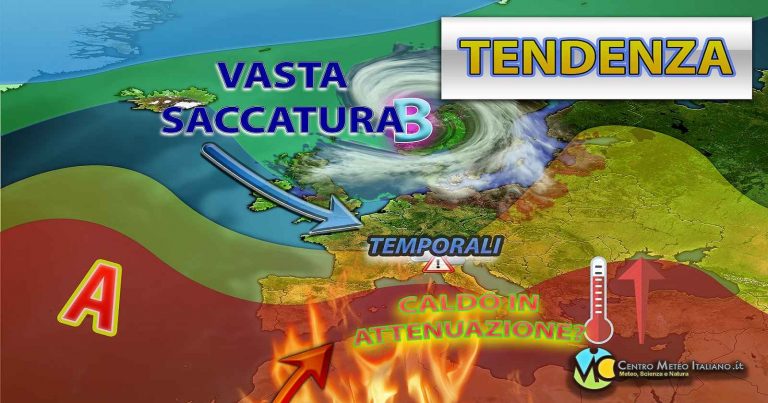 Meteo – L’Estate frena: caldo in attenuazione con temporali in espansione e possibili grandinate: ecco dove e quando