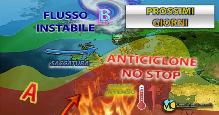 Meteo – L’anticiclone africano domina ancora sull’Italia con caldo estremo, ma nei prossimi giorni possibili temporali e un lieve calo termico Meteo – L’anticiclone africano domina ancora sull’Italia con caldo estremo, ma nei prossimi giorni possibili temporali e un lieve calo termico