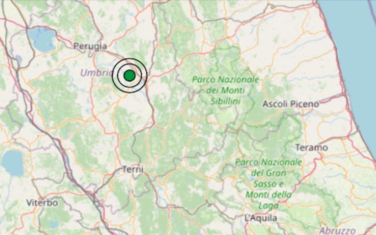Terremoto oggi in Umbria, 7 luglio, scossa di m 2.6 in provincia di Perugia: dati INGV Terremoto oggi in Umbria, 7 luglio, scossa di m 2.6 in provincia di Perugia: dati INGV
