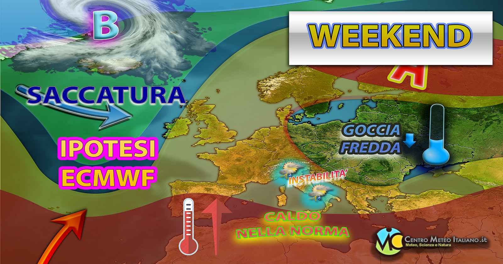 Meteo - Goccia fredda in lieve affondo nel Weekend, con possibile ritorno del maltempo: i dettagli