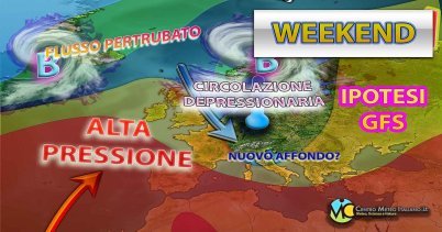Meteo weekend - nuovo affondo in arrivo sul Mediterraneo