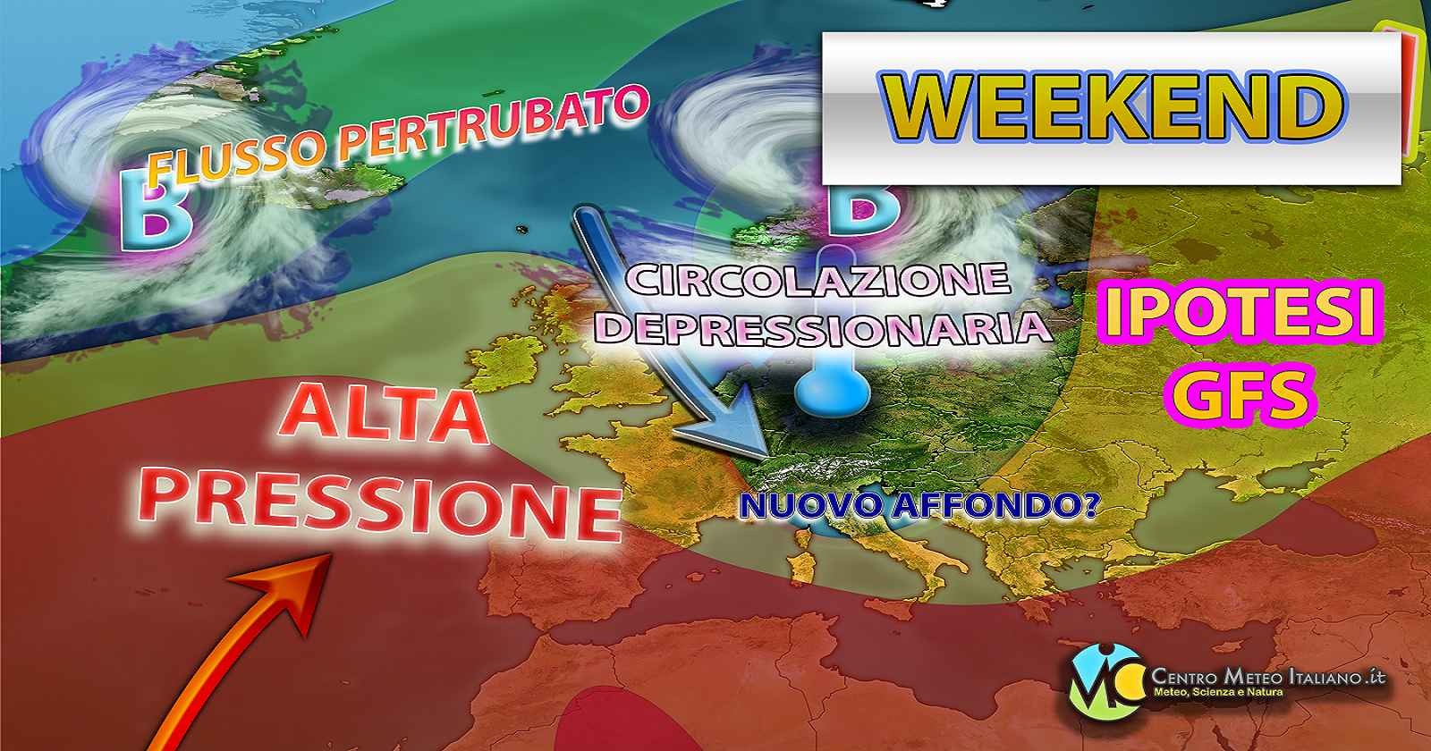 Meteo weekend - nuovo affondo in arrivo sul Mediterraneo