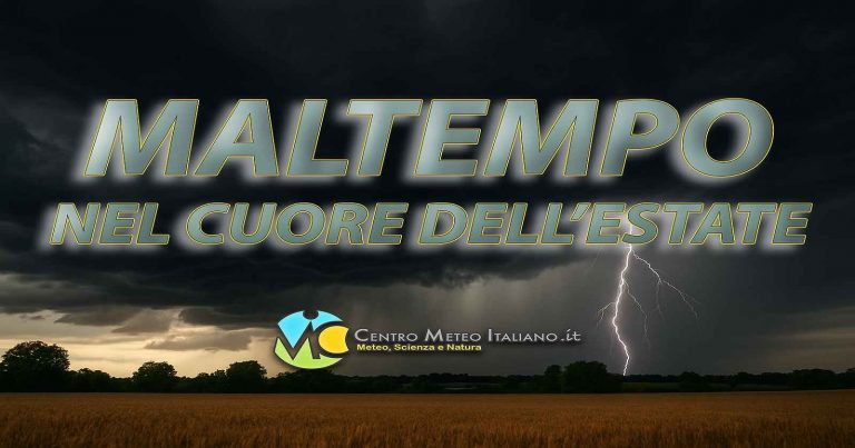 Meteo Italia – ancora piogge e temporali sparsi poi nuovo affondo possibile nel primo weekend di agosto