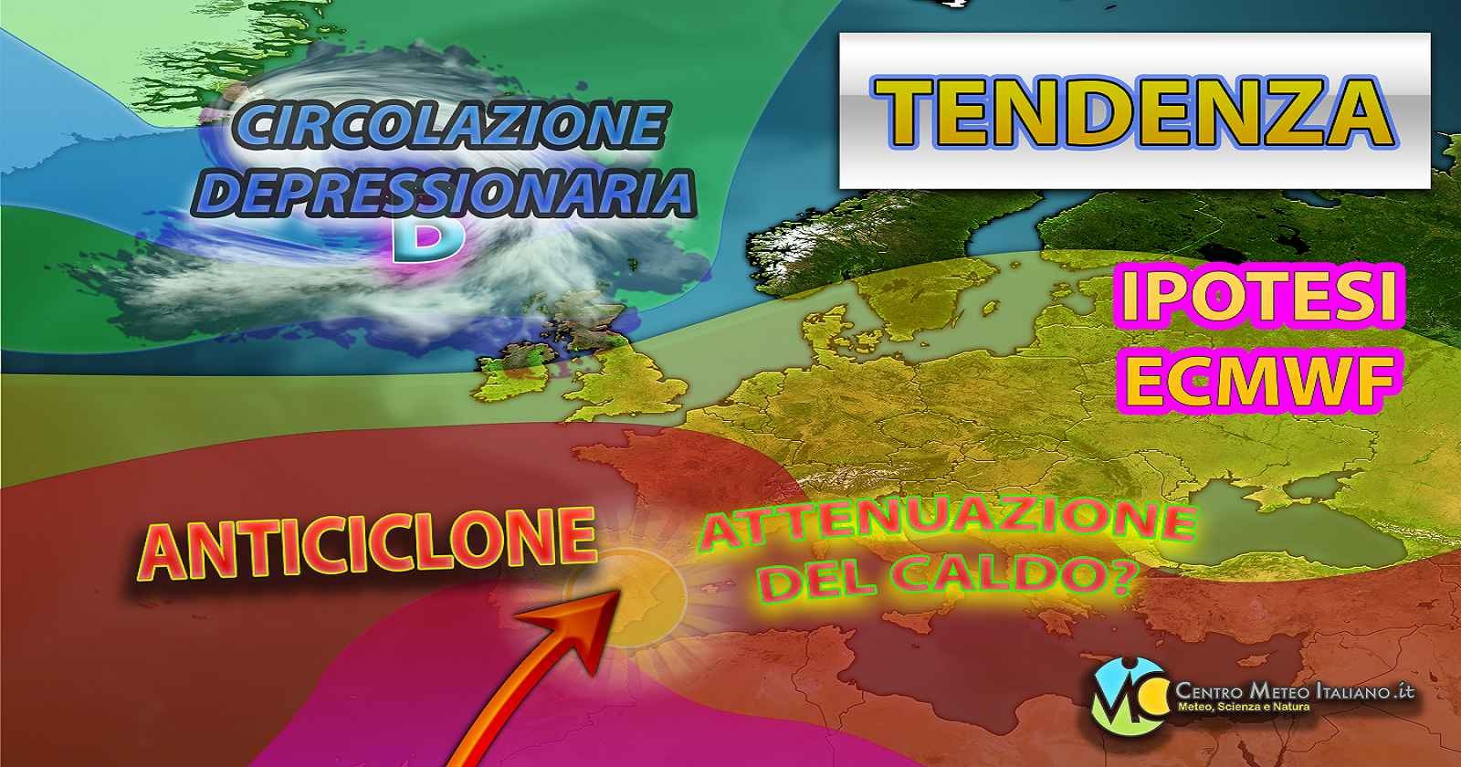 Caldo in attenuazione dopo Ferragosto per il modello europeo