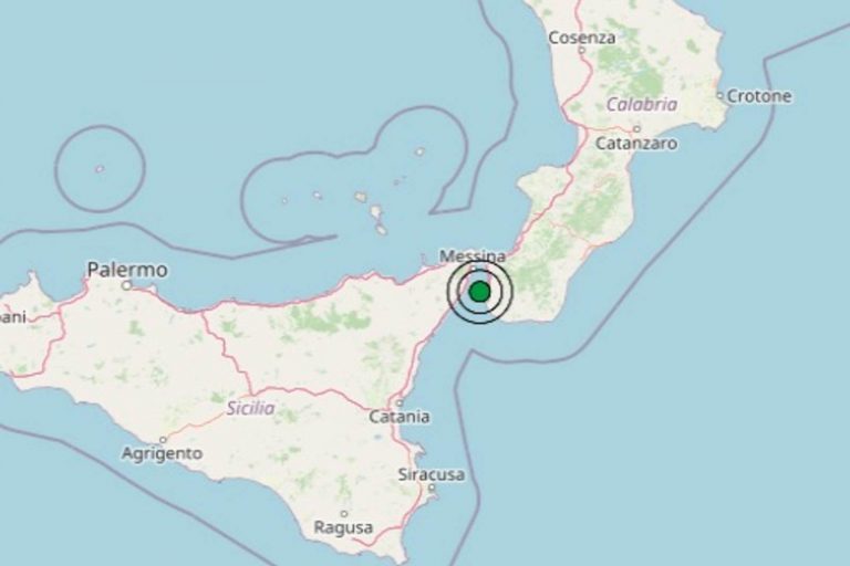 Terremoto oggi, lunedì 11 agosto 2025: scossa M 2.6 nello Stretto di Messina. I dati ufficiali Ingv