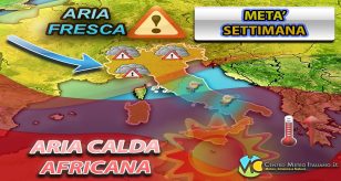 Meteo - Peggioramento graduale in vista, con possibili nubifragi e crollo termico generale: i dettagli
