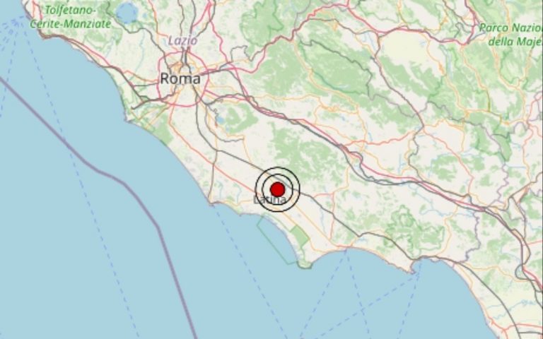 Scossa di terremoto registrata nel Lazio, orario, epicentro e dati Ingv