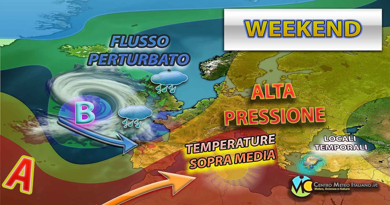 Sole e temperature sopra media nel weekend