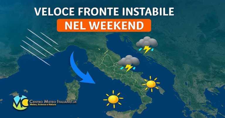 Meteo Italia – tempo in miglioramento ma nuovo passaggio instabile nel weekend, alternanza con l’anticiclone