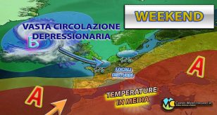 Meteo - Cavo perturbato in transito nel Weekend: torna il forte maltempo, ma non ovunque: i dettagli