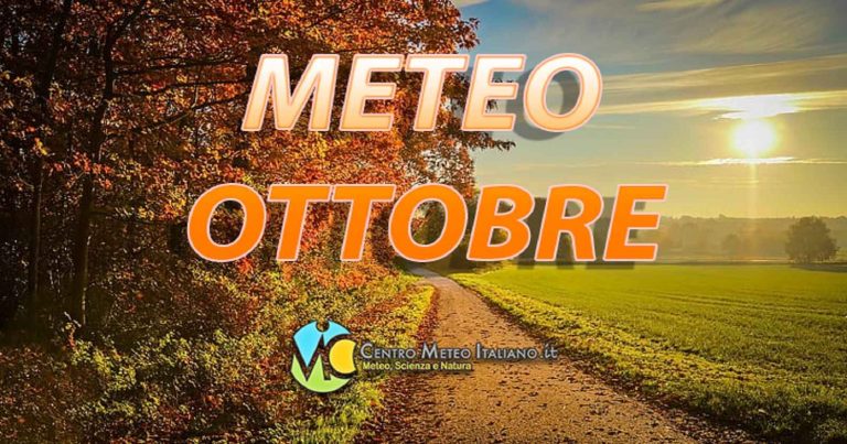 Meteo – Ottobre 2025 con clima mite e piogge a tratti. Autunno lento a partire