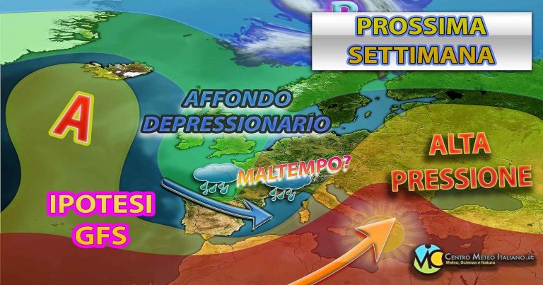 Meteo – Anticiclone dominante nei prossimi giorni, ma verso fine mese possibile cedimento con affondo perturbato