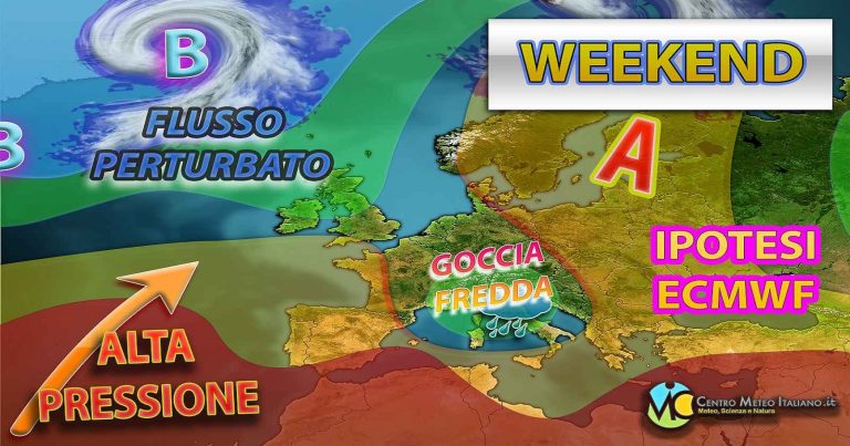 Meteo – L’Autunno monopolizza il Mediterraneo anche nel Weekend, con flusso atlantico in discesa: i dettagli
