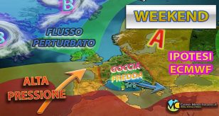Meteo - Goccia fredda si radica sull'Italia anche nel Weekend, in arrivo ancora piogge, temporali e possibili grandinate