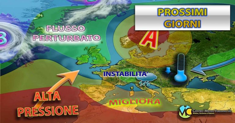 Meteo – Il maltempo irrompe in Italia anche nel Weekend, con neve sulle Alpi e clima fresco: i dettagli