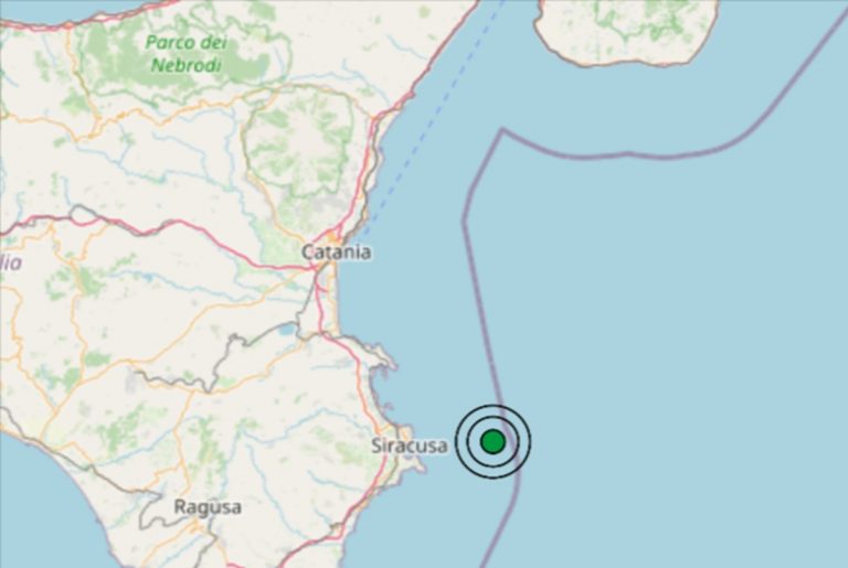 Terremoto oggi in Sicilia, 29 settembre, scossa di magnitudo 2.9 sulla Costa Siracusana: dati INGV