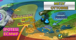 Correnti da est per la prossima settimana